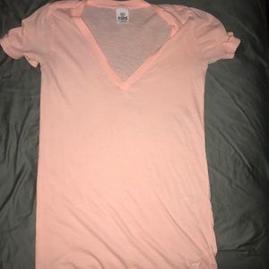 Women’s Orange Victoria’s Secret Pink V-Neck